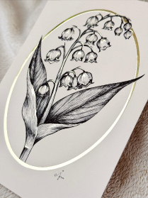 Lily of the Vally postcard